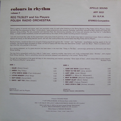 https://www.discogs.com/release/1272119-Reg-Tilsley-And-His-Players-Polish-Radio-Orchestra-Colours-In-Rhythm-Volume-7
