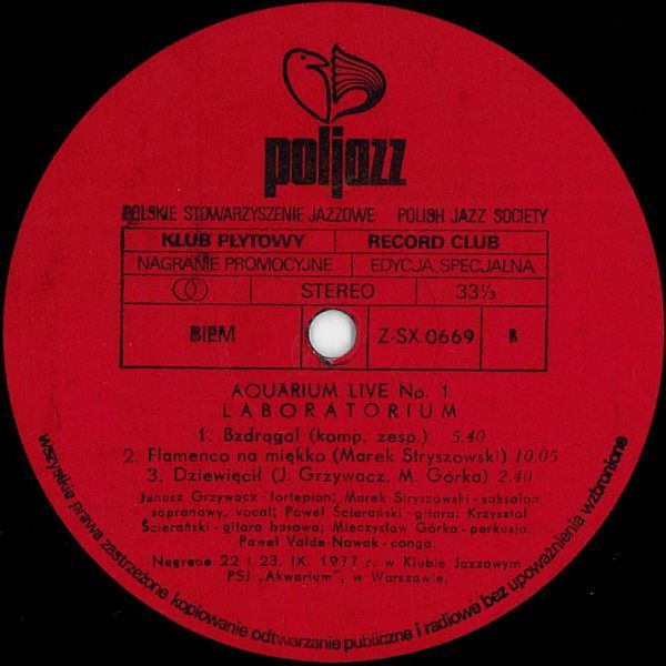 https://www.discogs.com/release/3744490-Laboratorium-Aquarium-Live-No-1