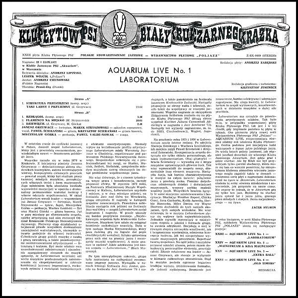 https://www.discogs.com/release/3744490-Laboratorium-Aquarium-Live-No-1
