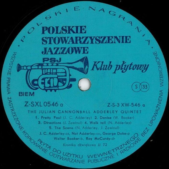 https://www.discogs.com/release/3757127-The-Julian-Cannonball-Adderley-Quintet-Laboratorium-Kronika-Dzwi%C4%99kowa-JJ-72-Laboratorium-I-Zbigniew
