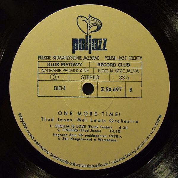 https://www.discogs.com/release/2253122-Thad-Jones-Mel-Lewis-Orchestra-One-More-Time