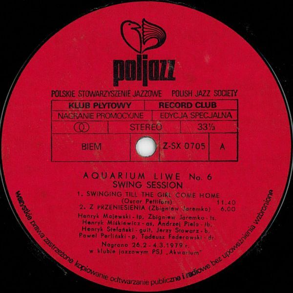 https://www.discogs.com/release/1654778-Swing-Session-Aquarium-Live-No-6