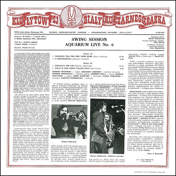 https://www.discogs.com/release/1654778-Swing-Session-Aquarium-Live-No-6