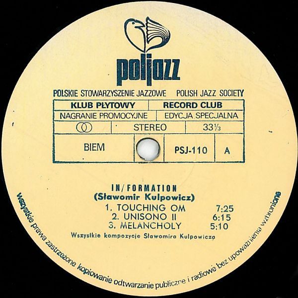 https://www.discogs.com/release/3750580-S%C5%82awomir-Kulpowicz-InFormation