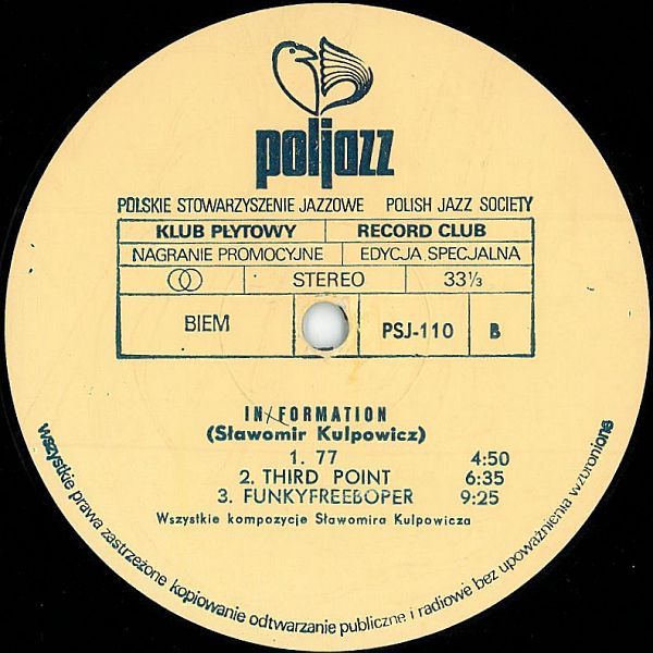 https://www.discogs.com/release/3750580-S%C5%82awomir-Kulpowicz-InFormation