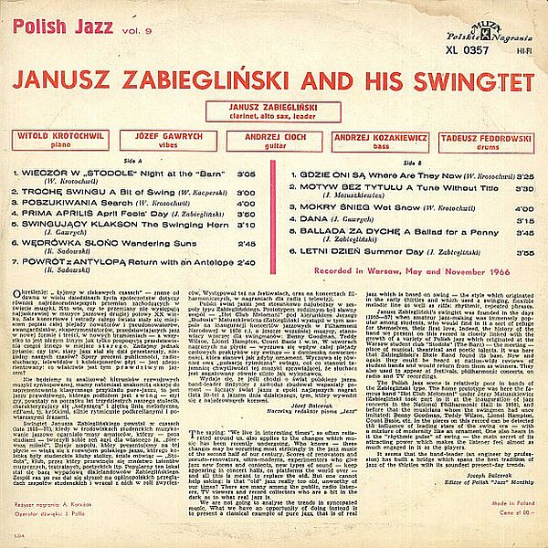 https://www.discogs.com/release/8037471-Janusz-Zabiegli%C5%84ski-And-His-Swingtet-Janusz-Zabiegli%C5%84ski-And-His-Swingtet
