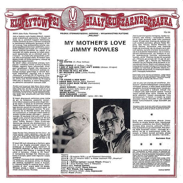 https://www.discogs.com/release/2779919-Jimmy-Rowles-My-Mothers-Love