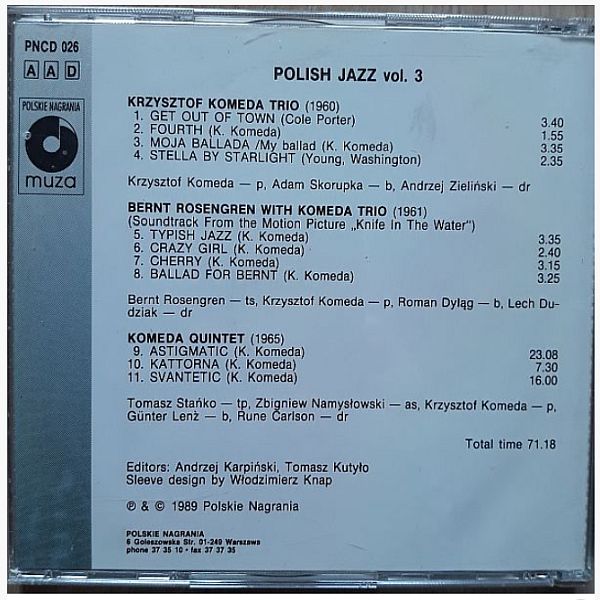 https://www.discogs.com/release/6874310-Krzysztof-Komeda-Polish-Jazz-Vol-3