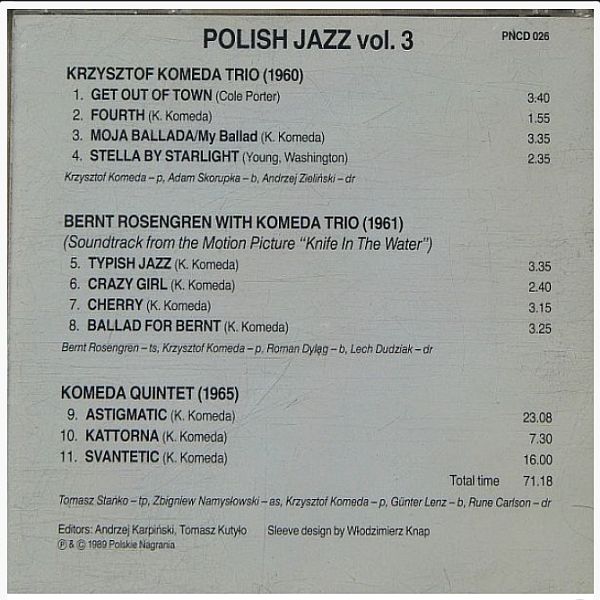 https://www.discogs.com/release/26519270-Krzysztof-Komeda-Polish-Jazz-Vol-3