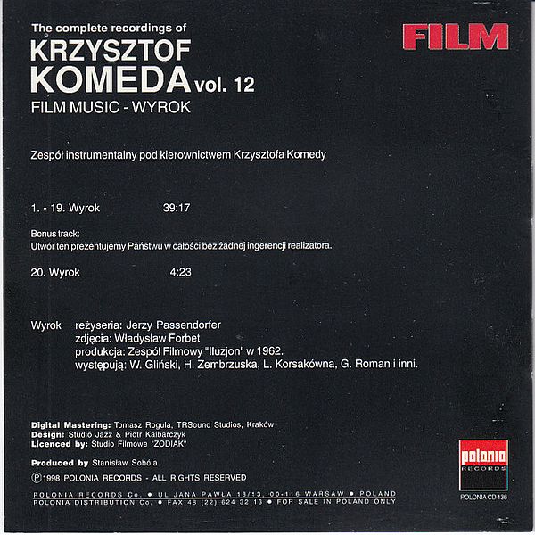 https://www.discogs.com/release/6710918-Krzysztof-Komeda-Film-Music-Wyrok