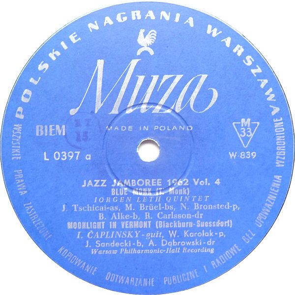 https://www.discogs.com/release/6295054-J%C3%B8rgen-Leth-Quintet-Igor-%C4%8Caplinski-Jazz-Jamboree-1962-Vol4
