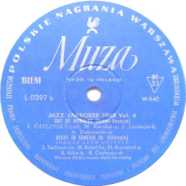 https://www.discogs.com/release/6295054-J%C3%B8rgen-Leth-Quintet-Igor-%C4%8Caplinski-Jazz-Jamboree-1962-Vol4
