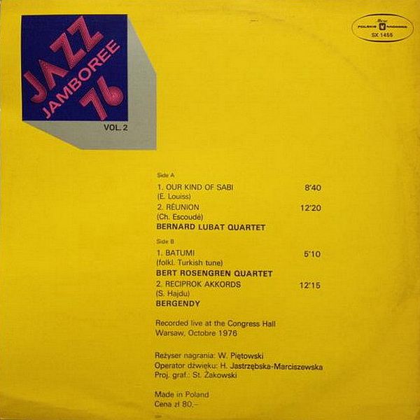 https://www.discogs.com/release/4953031-Bernard-Lubat-Quartet-Bert-Rosengren-Quartet-Bergendy-Jazz-Jamboree-76-Vol2