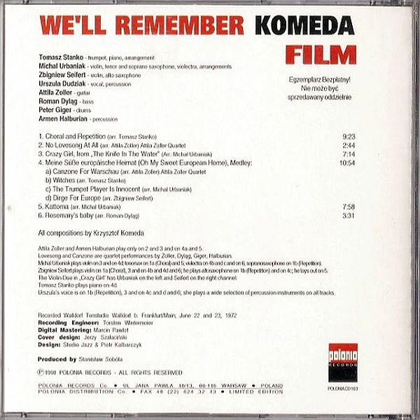 https://www.discogs.com/release/3933266-Seifert-Sta%C5%84ko-Urbaniak-Dudziak-Dyl%C4%85g-Well-Remember-Komeda