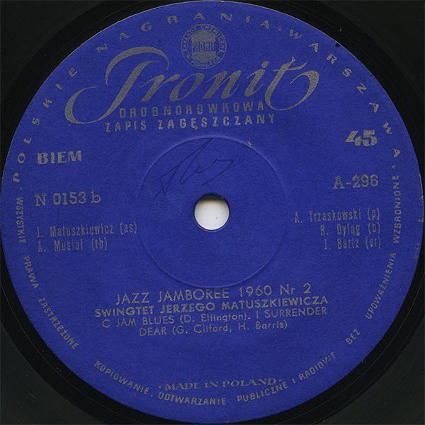 https://www.discogs.com/release/5873205-Swingtet-Jerzego-Matuszkiewicza-Jazz-Jamboree-1960-Nr2-