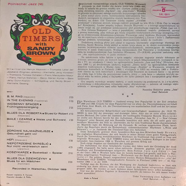 https://www.discogs.com/release/14129292-Old-Timers-With-Sandy-Brown-Polish-Jazz-16