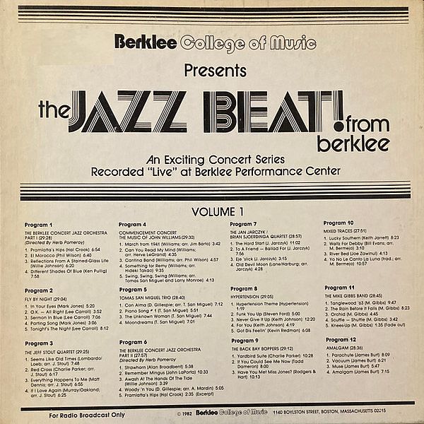 https://www.discogs.com/release/25492663-Berklee-College-Of-Music-Presents-The-Jazz-Beat-From-Berklee-Volume-1