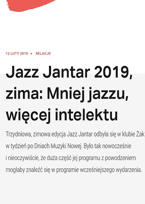 https://soundrive.pl/pl/article/1427/jazz-jantar-2019-zima-mniej-jazzu-wiecej-intelektu