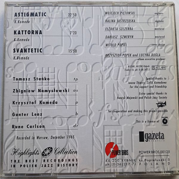 https://www.discogs.com/release/3906314-Krzysztof-Komeda-Quintet-Astigmatic