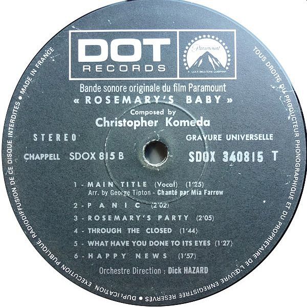 https://www.discogs.com/release/4631958-Christopher-Komeda-Rosemarys-Baby-Music-From-The-Motion-Picture-Score