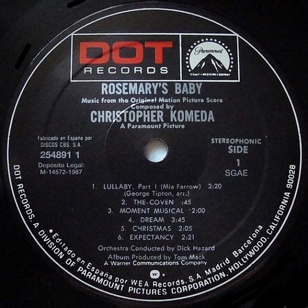 https://www.discogs.com/release/2737390-Christopher-Komeda-Rosemarys-Baby-Music-From-The-Motion-Picture-Score