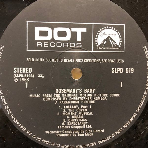 https://www.discogs.com/release/3481340-Christopher-Komeda-Rosemarys-Baby-Music-From-The-Motion-Picture-Score