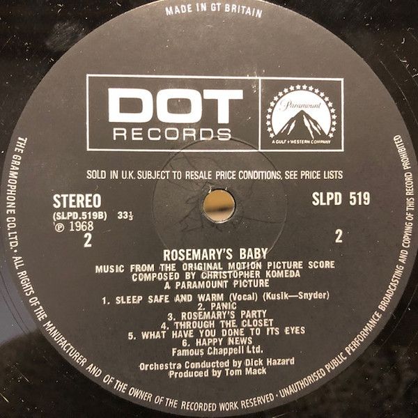 https://www.discogs.com/release/3481340-Christopher-Komeda-Rosemarys-Baby-Music-From-The-Motion-Picture-Score