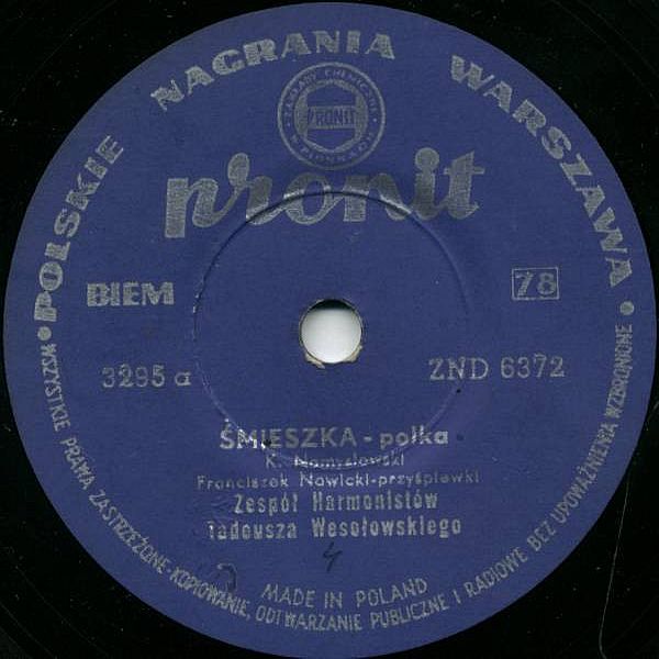 https://www.discogs.com/release/1220616-Zesp%C3%B3%C5%82-Harmonist%C3%B3w-Tadeusza-Weso%C5%82owskiego-%C5%9Amieszka-Czerwone-Korale